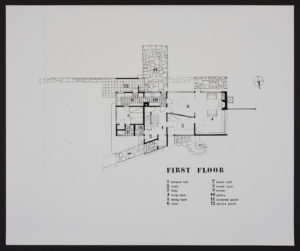 First floor plan of Gropius House