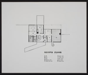 Second floor plan of Gropius House